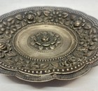 Mexico 925 Sterling Silver Repousse 3d Floral Rose Daisy Dish Plate