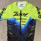 New Zoot Team Men s Ultra Tri P1 Racesuit Triathlon Medium Black Green Race Nwt