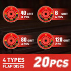 Ceramic Flap Discs 4-1 2  T29 40 60 80 120 Grit 5 8 -11 For Angle Grinder 20pack
