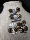 Vintage Wwll post Wwll Us Army Infantry Sterling Silver Collar Insignia  Stamped
