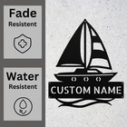 Personalized Sailing Boat Metal Sign Nautical Decor For Beach House Boathouse