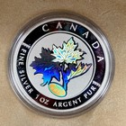 2003  5 Canada Maple Leaf Hologram 1 Oz 9999 Fine Silver Coin Rcm              