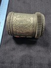 Antique Afghan Kuchi Cuff Bracelet With Multi-color Acrylic Stones And Pin Hinge