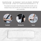 2 Pcs Seat Belt Shoulder Pads  Soft Fluffy Plush Seat Belt Shoulder Strap White