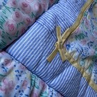 Crib Nursery Bedding - Vintage Piece Bows Stripes Flowers Mobile Diaper Storage 