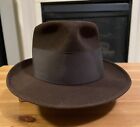 1950s Vintage Resistol Brown 2    Brim Fur Felt Brown Trilby Fedora Hat 6   