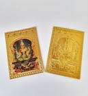 Hindu God Mariamman Amman Sheet Image Card Gold Plated Engraved Lucky India 3 