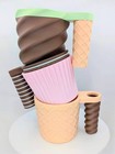 Custom Ice Cream Pint Holder     3d Printed Mix   Match Cozy   Swirl  Waffle Cone
