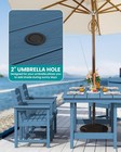 7-piece Patio Dining Table Sets  Outdoor Hdpe Dining Furniture Set With Umbrella