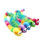 5 Pack Interactive Catnip And Feather Cat Toys  Multi-colored Mice With Long    