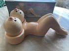 Vintage Novelty Naked Lady Boobs Torso Salt And Pepper Shakers