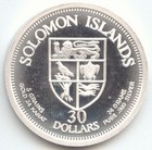 Solomon Islands  1975  30  Freedom And Self Government   999 Silver  24k Gold