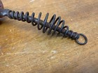 Antique Cast Iron Handle Wood Coal Stove Lid Lifter Pot Pan Spiral Protective