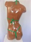 New Exotic Dancer Thong Bikini 2 Piece Set -a Cup 420 Marijuana Pot Leaf Print