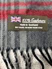 100  Cashmere Scarf Made In Scotland Plaid black red gray  Super Soft Unisex