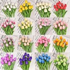 Real Touch Artificial Tulips Bridal Home Wedding Party Festival Decor Usa-10 Pcs