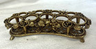 Vintage Vanity Lipstick Holder W brass Gold Tone   Rose Design Marked 467 K35