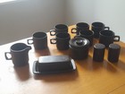 Doverstone England Heather   Brown Matte 28   piece Set     Rare Complete Farmhouse