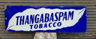 Vintage Old Porcelain Enamel Sign Thangabaspam Cigar   Tobacco Leaf 6 Feet 1940
