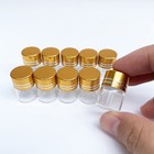 10pcs 1ml Clear Glass Vials With Caps  Mini Tiny Bottles For Storage