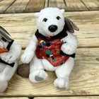 Vintage Always Coca-cola Stuffed Plush Polar Bear 1993 7    White Lot Of 3 Nascar
