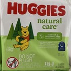 Huggies Natural Care Sensitive Baby Wipes Fragrance Free 184ct X2   368ct Total
