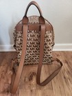 Michael Kors Abbey Medium Signature Backpack - Brown