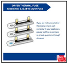 Whirlpool 3392519 Kenmore Roper Dryer Thermofuse Thermal Fuse Part Wp3392519