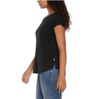 Orvis Women   s Linen Blend Short Sleeve Top  Black Size Large  Relaxed Fit Casual