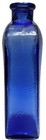 Vintage Cobalt Blue Glass Decanter Bottle Textured Canada 9  With Cork