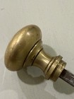 Vintage Antique Solid Brass Door Knob Set W  Spindle Knobs 2   