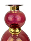 Antique Cristallerie Pink Iridescent Art Glass Vase - No Topper 9 5 