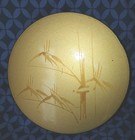 Vintage Mid Century Modern Otagiri Gold Lacquerware  5 Coasters In Original Case