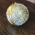 Rare Antique Vintage Hollywood Regency Matson Gold Plated Trinket Ring Pill Box
