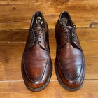 Vintage Leverenz Derby Shoes Men   s Size 9 Usa Union Made Cushion Flex Leather