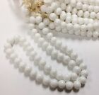 1 Pound  600 pcs  Vintage Japanese Glass Cherry Brand White 8mm Round Beads 4000