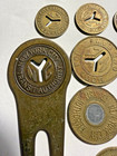 New York City Lot Of 9 Transit Token Small   Big Y Bimetal   Ball Mark Fix   Bx