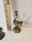 Vintage Brass Peacock Letter Card Holders   2 Holders 