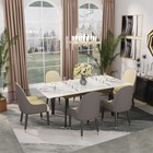 Expandable Dining Table Rectangle Sintered Stone For Kitchen Living Room 8 Seat