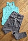 Athleta Training Running Leggings Pants tank Top Girl s Size Xl 14  lot Of 2 