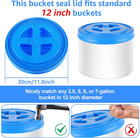 4-pack 5 Gallon Leak-proof Plastic Bucket Lids For Food Storage