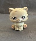 Authentic Littlest Pet Shop Lps Persian Cat White  15 Green Eyes 2004
