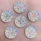 180pcs Round Crystal Charms Ab Color Resin Flatback Beads Diy Clothes Decoration