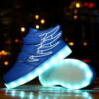 Kids Rgb Sneakers Led Light Up Shoes Usb Flashing Wing Sneakers For Toddler Kids