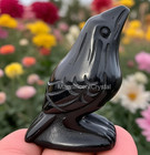 Natural Black Obsidian 1pcs Crystal Bird Quartz Healing Gift Home Luck Decor