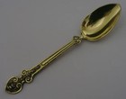 Pretty German 800 Solid Silver Gilt Cherub Spoon C1900 Antique