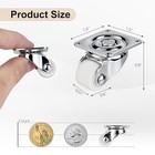 0 6 Inch Small Caster Wheels  360   Swivel Plate Low Profile Casters  4 White