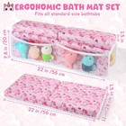 Baby Bath Kneeler And Elbow Rest Pad Set 1 5 Inch Thick Bathtub Mat Pink