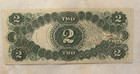 1917  2 Red Seal Large Size Legal Tender United States Note    ink Bleed    Crisp  
