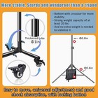 Versatile Heavy Duty Backdrop Stand  With Wheels  10   7ft Adjustable Background